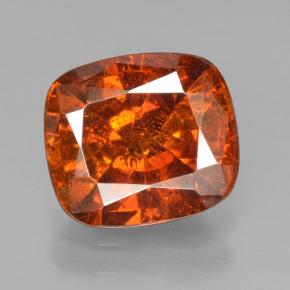 Esfalerita laranja natural 2,98ct, almofada cortada, VS-SI