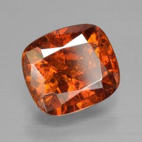 Esfalerita laranja natural 2,98ct, almofada cortada, VS-SI