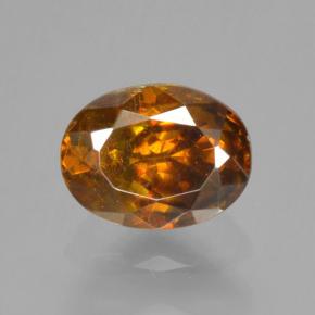 Esfalerita marrom natural 0,67ct, corte oval, VS-SI