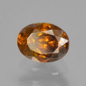 Esfalerita marrom natural 0,67ct, corte oval, VS-SI