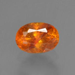 Esfalerita laranja natural 0,54ct, corte oval, VS-SI