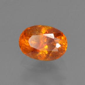 Esfalerita laranja natural 0,54ct, corte oval, VS-SI