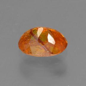 Esfalerita laranja natural 0,54ct, corte oval, VS-SI
