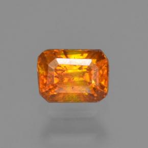 Esfalerita laranja natural 0,41ct, corte esmeralda, VS-SI