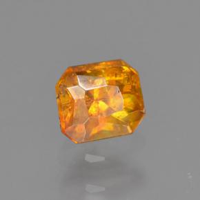 Esfalerita amarelo natural 0,35ct, corte esmeralda, VS-SI