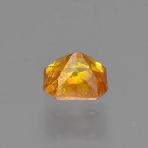 Esfalerita amarelo natural 0,35ct, corte esmeralda, VS-SI