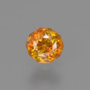 Esfalerita laranja natural 0,25ct, corte redondo, VS-SI