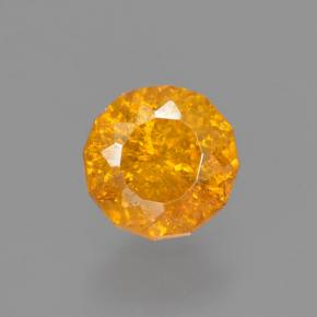 Esfalerita laranja natural 0,40ct, corte redondo, VS-SI