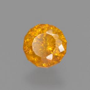 Esfalerita laranja natural 0,40ct, corte redondo, VS-SI