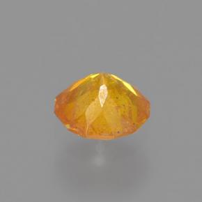 Esfalerita laranja natural 0,40ct, corte redondo, VS-SI
