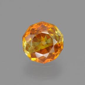 Esfalerita laranja natural 0,41ct, corte redondo, VS-SI