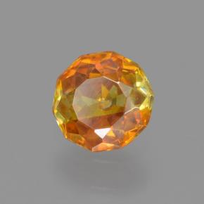 Esfalerita laranja natural 0,41ct, corte redondo, VS-SI