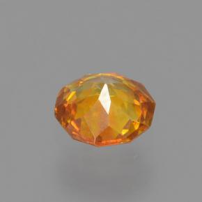 Esfalerita laranja natural 0,41ct, corte redondo, VS-SI