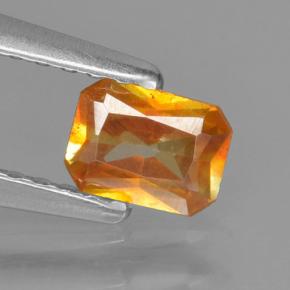 esfalerita Amarelo alaranjado Natural 0.39ct, Corte Esmeralda, VS-SI