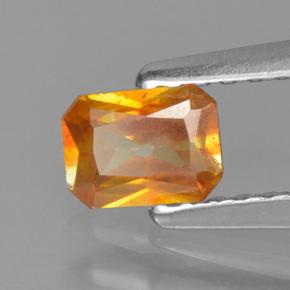 esfalerita Amarelo alaranjado Natural 0.39ct, Corte Esmeralda, VS-SI