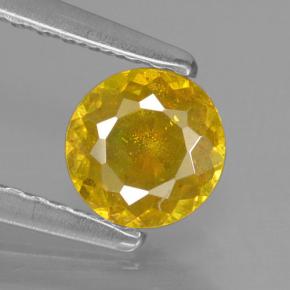 Esfalerita amarelo natural 0,51ct, corte redondo, VS-SI