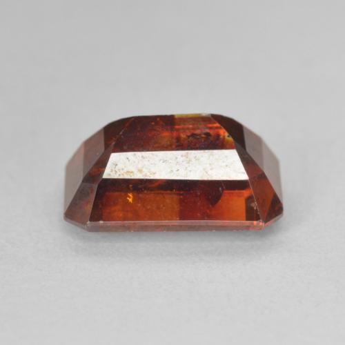 Esfalerita laranja avermelhado Natural 5.04ct, Corte Octógono / Esmeralda, SI-I1