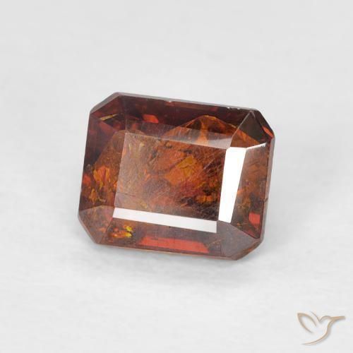 Esfalerita Laranja escuro Natural 1.32ct, Corte Octógono / Esmeralda, I1