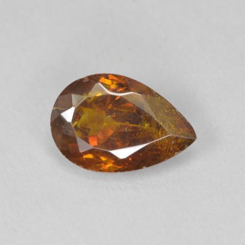 1.97ct Natural Laranja Médio Esfalerita, Formato de pêra, SI-I1