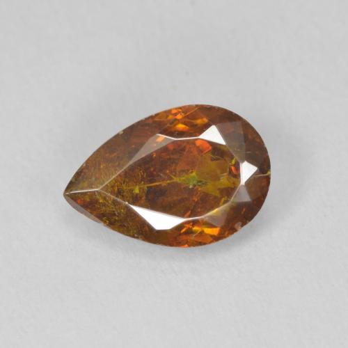Esfalerita Laranja Médio Natural 1.97ct, Formato de pêra, SI-I1