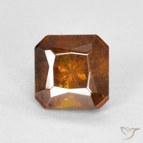 0.90ct Natural terra laranja Esfalerita, Corte Esmeralda, SI-I1