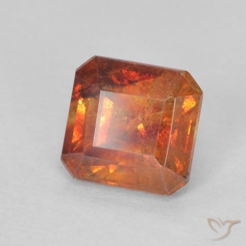 Esfalerita Laranja Profundo Natural 1.36ct, Corte Octógono / Esmeralda, SI-I1