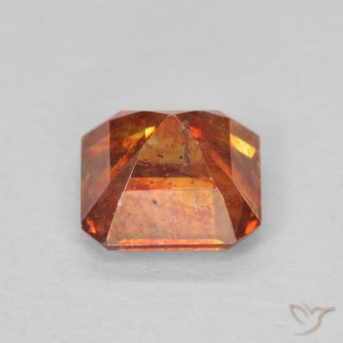 Esfalerita Laranja Profundo Natural 1.36ct, Corte Octógono / Esmeralda, SI-I1