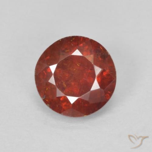 1.06ct Natural laranja avermelhado Esfalerita, Redondo, SI