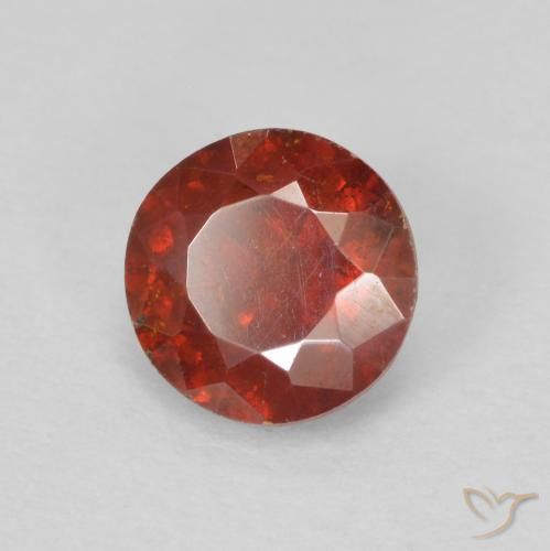 Esfalerita laranja avermelhado Natural 1.06ct, Redondo, SI