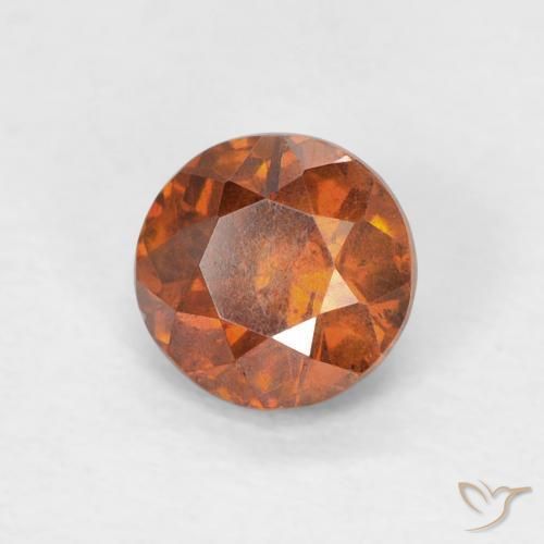 Esfalerita Medium Dark-Orange Natural 0.79ct, Redondo, SI-I1