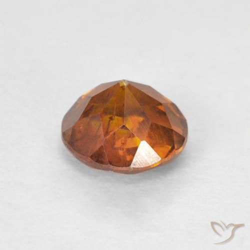 Esfalerita Medium Dark-Orange Natural 0.79ct, Redondo, SI-I1