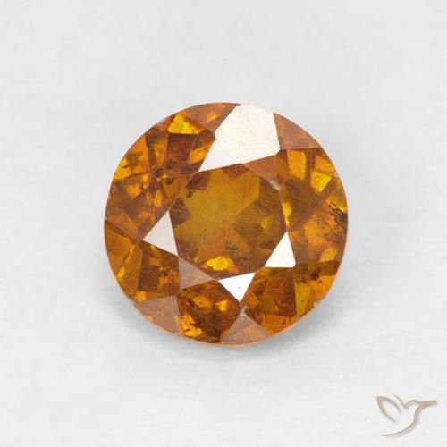 1.00ct Natural terra laranja Esfalerita, Redondo, SI-I1