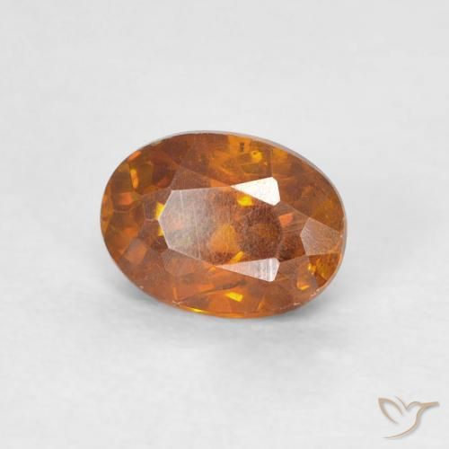 Esfalerita Laranja Profundo Natural 0.81ct, oval, SI-I1