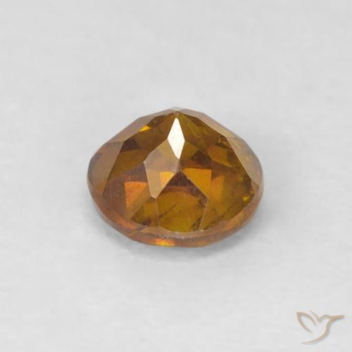 Esfalerita Laranja Profundo Natural 0.56ct, Redondo, SI-I1