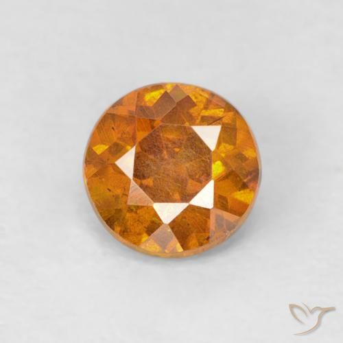 0.53ct Natural terra laranja Esfalerita, Redondo, SI-I1