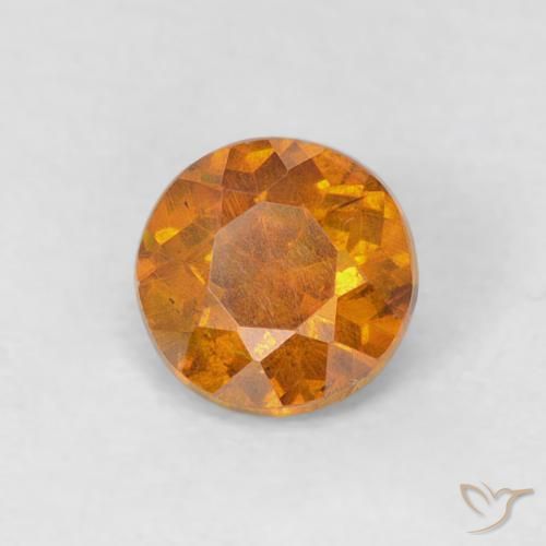 Esfalerita terra laranja Natural 0.53ct, Redondo, SI-I1