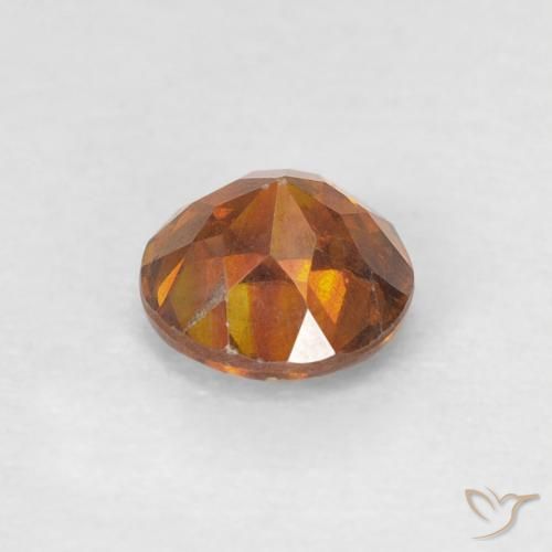 Esfalerita Medium Dark-Orange Natural 0.56ct, Redondo, SI-I1