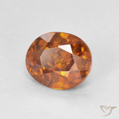 Esfalerita Medium Dark-Orange Natural 1.28ct, oval, SI-I1