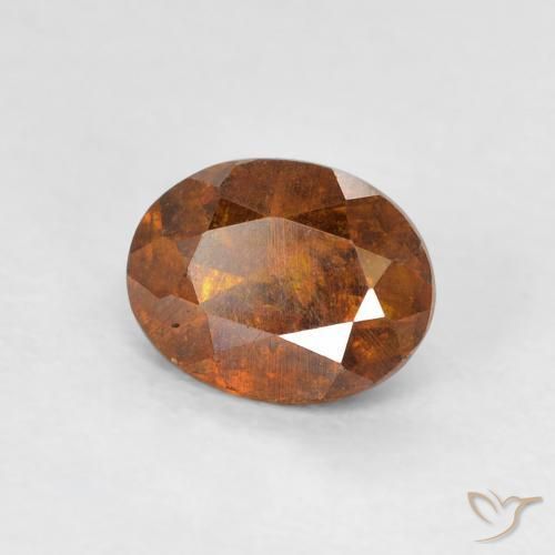 Esfalerita Laranja Médio Natural 0.92ct, oval, SI-I1