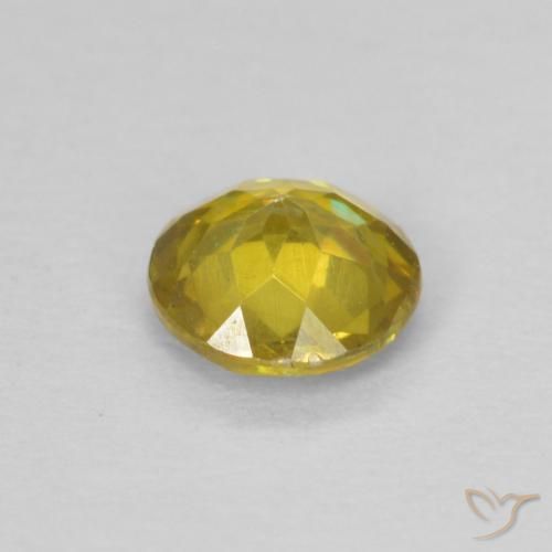 Esfalerita Outono Amarelo Natural 0.62ct, Redondo, VS-SI