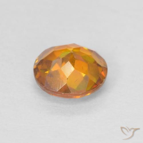Esfalerita Laranja Médio Natural 0.69ct, Redondo, SI-I1