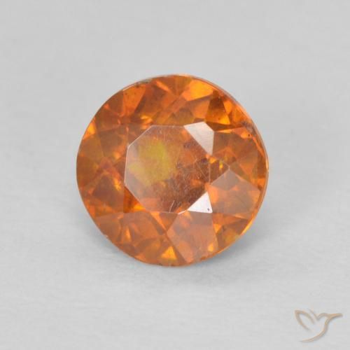 Esfalerita Medium Dark-Orange Natural 0.79ct, Redondo, SI-I1