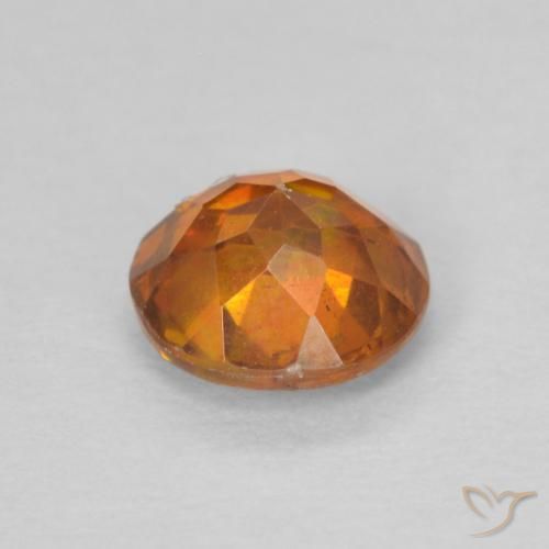 Esfalerita Medium Dark-Orange Natural 0.79ct, Redondo, SI-I1