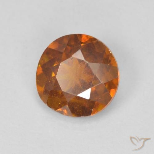 Esfalerita laranja avermelhado Natural 0.92ct, Redondo, SI-I1