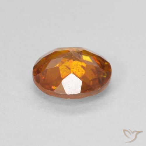 Esfalerita laranja avermelhado Natural 0.92ct, Redondo, SI-I1