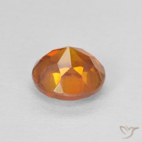 Esfalerita Laranja brilhante Natural 0.81ct, Redondo, SI-I1