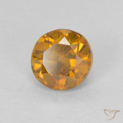 Esfalerita Laranja acastanhado Natural 0.46ct, Redondo, SI-I1