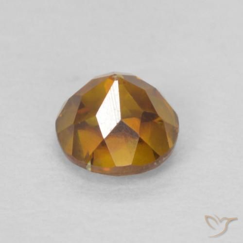 Esfalerita Laranja acastanhado Natural 0.46ct, Redondo, SI-I1