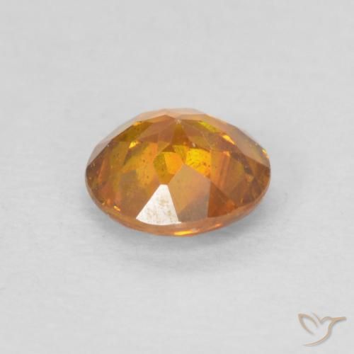 Esfalerita Laranja Médio Natural 0.38ct, Redondo, SI-I1