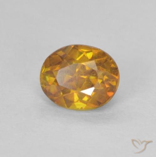 Esfalerita terra laranja Natural 0.83ct, oval, SI-I1